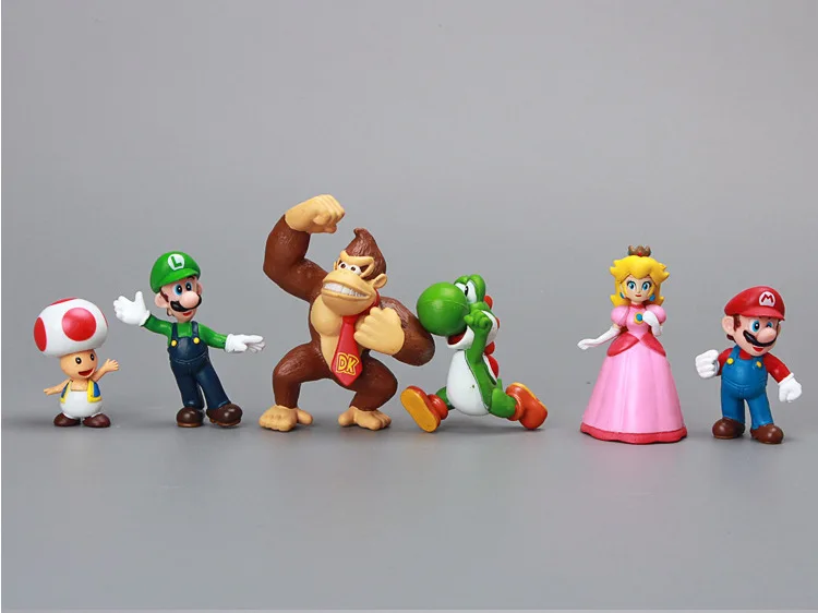18 шт./компл. Super Mario Bros 1 &quot 2 5&quot Йоши динозавр рисунок игрушка Супер Марио Луиджи
