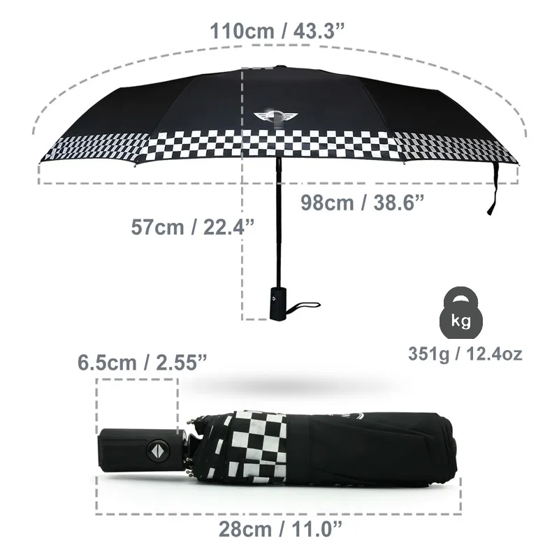 Automatic Umbrella For Mini Countryman Cooper Clubman R55 R57 R58 R59 R60 JCW F54 F55 F57 R56 Car Accessories stickers for gift 