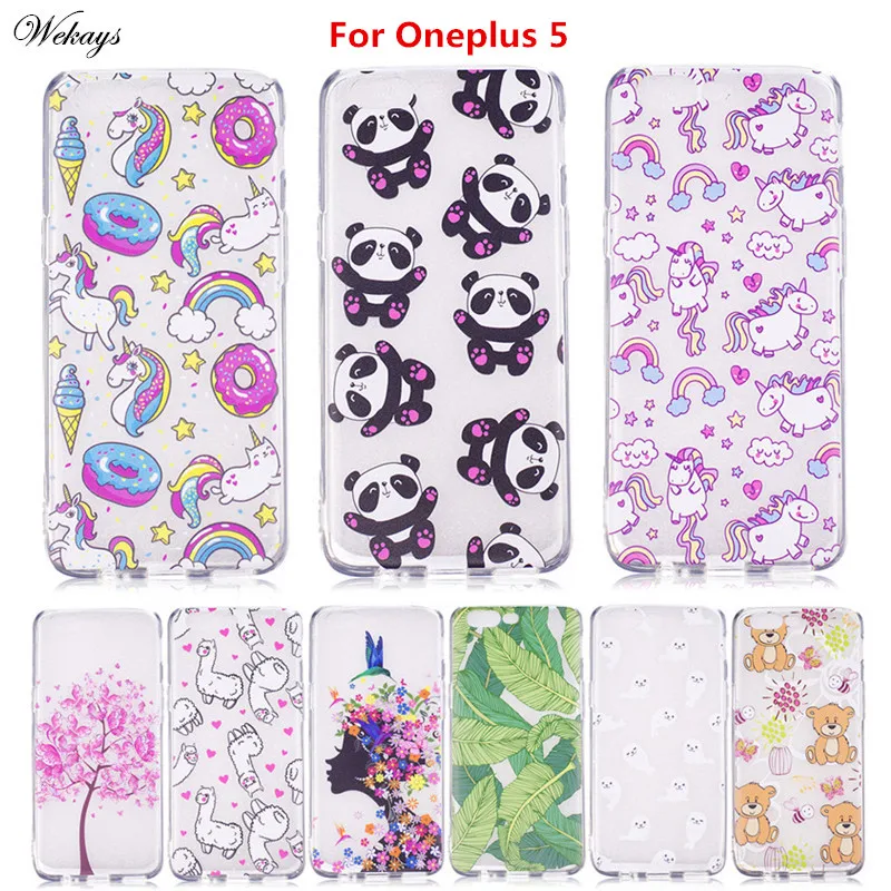 

Wekays Case For Oneplus 5 Cartoon Unicorn Silicone TPU Fundas Case For Coque Oneplus 5 Oneplus5 One Plus 5 1+ 5 Back Cover Cases