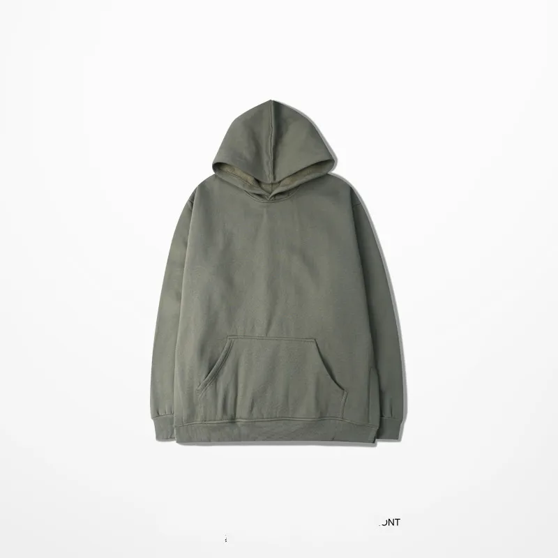 Down Split Hoodies Kanye West Loose Shoulder Seven Color Green Khaki Grey Hip Hop Skateboard Streetwear Sweatshirt Justin Bieber