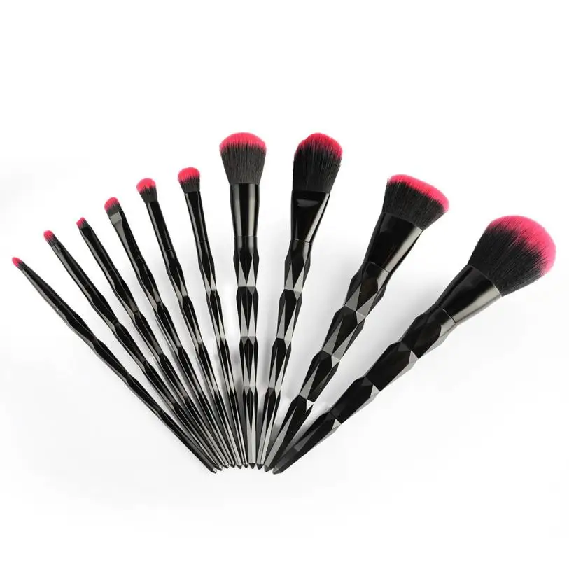 

10Pcs Makeup Brush Set Professional Face Eye Shadow Eyeliner Foundation Blush Lip Makeup Brushes Powder Liquid Cream Dec 25