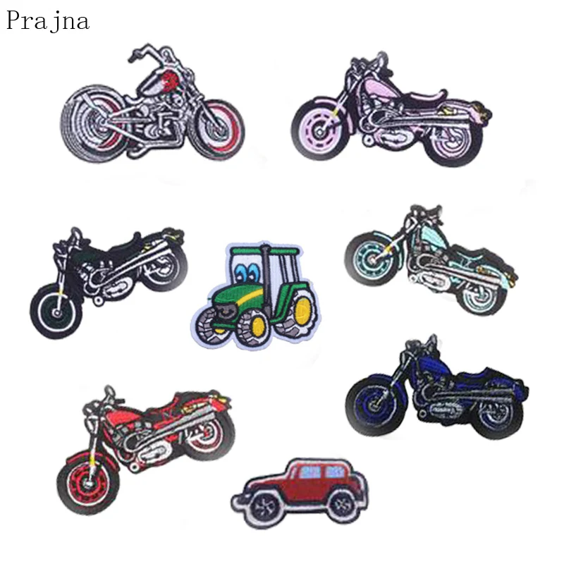 

Prajna Kids Stalker Motorcycle Car Patch Applique Sewing Fabric Patch Iron On Embroidered Patches For Clothes Stripe DIY Badges
