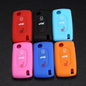 

Latest design silicone key cover box for Peugeot RCZ 206 207 306 307 308 407 408 Citroen C2 C3 C4 C5 protection box