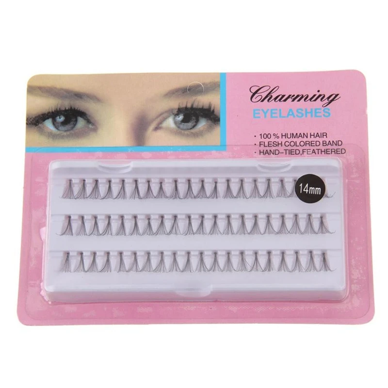 

1 Box Eyelashes Individual Lashes False Fake 60 Stand Eyelashes Premium Corner Flare Cluster Natural Long Lashes Maquiagem