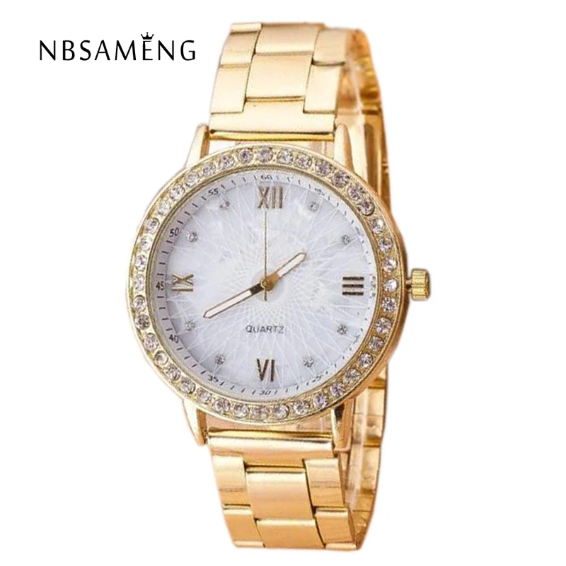 Quartz Watch Women Geneva Of Foreign Trade Explosion Models Ladies Watches Steel Strip Watch Female Golden
