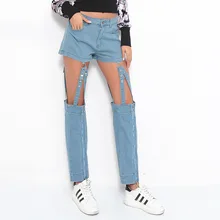 Винтажные свободные джинсы, женские джинсовые штаны, выдалбливают брюки, женские брюки с высокой талией, джинсы для женщин в стиле бойфренд, рваные джинсы