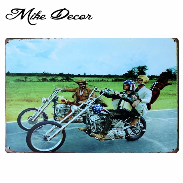 mike86 easy rider motor metal signs gift pub wall art painting