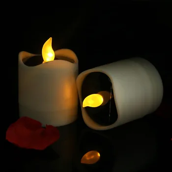 

Solar Candles Flameless Rechargeable LED Tea Lights Candles Battery Operated Solar Waterproof Candle Set of 6 Garden Outdoor