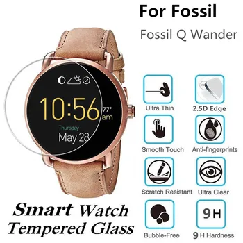 

10PCS Tempered Glass for Fossil Q Wander Smart Watch Screen Protector D40mm Round Protective Film