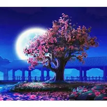 3240 персиковый цвет и луна-краска комплекты номеров для взрослых DIY