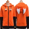 Animal Fox Ear Cosplay Costumes Hoodie Coat Warm Orange Sweatshirt Unisex Hoodies ► Photo 1/5