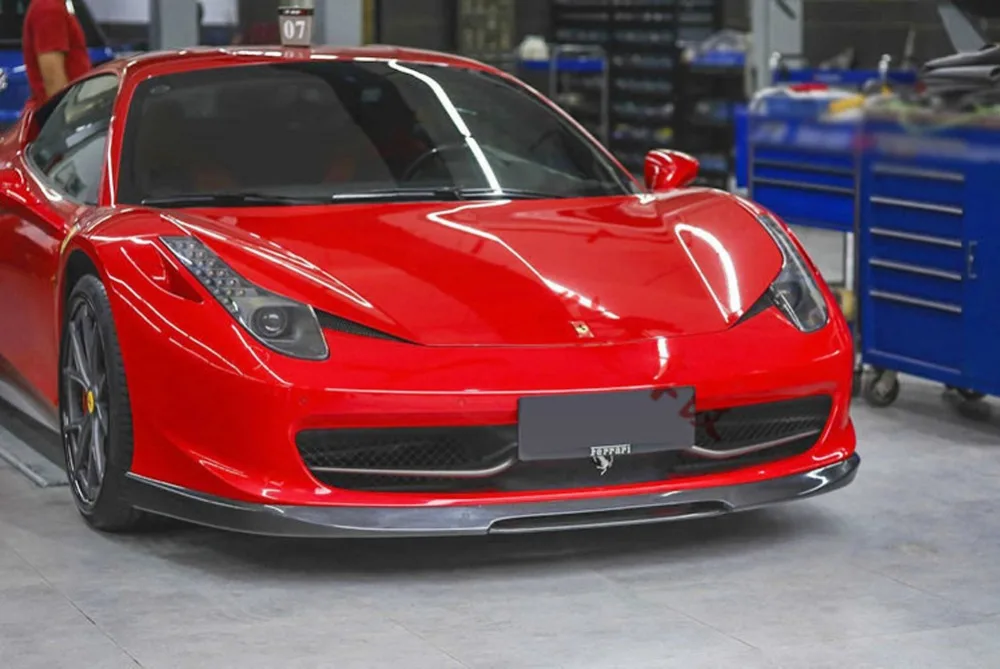 Carbon Fiber Car Front Bumper Lip Spoiler Ahead Bumper guard Case v style For Ferrari 458 Coupe 2011 2012 2013 Car Tuning Parts 18 - Racext TB2SxTcrr9YBuNjy0FgXXcxcXXa_!!922780358