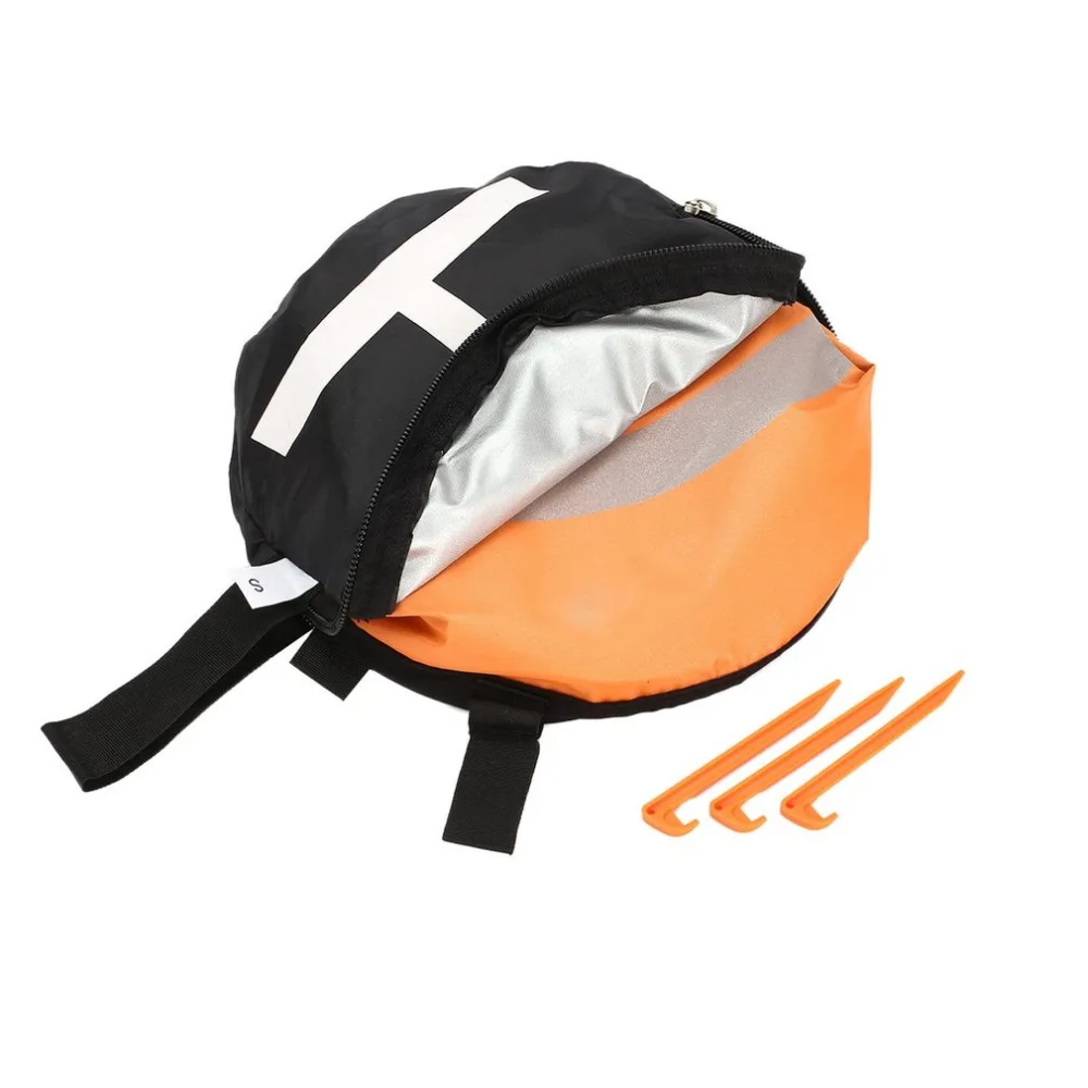 

BLACK Portable Waterproof Fast Foldable Parking Apron Landing Pad 55cm 75cm 110cm Drone Reflective Pattern Pad For DJI Spark
