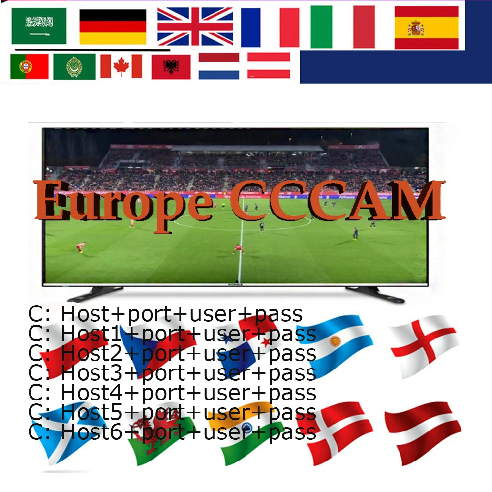 

Europe Cccam Cline for 1 year DVB-S2 Spain Free Test Server for Spain/Italy/Portugal/Germany GTmedia V8 Nova V7 HD server