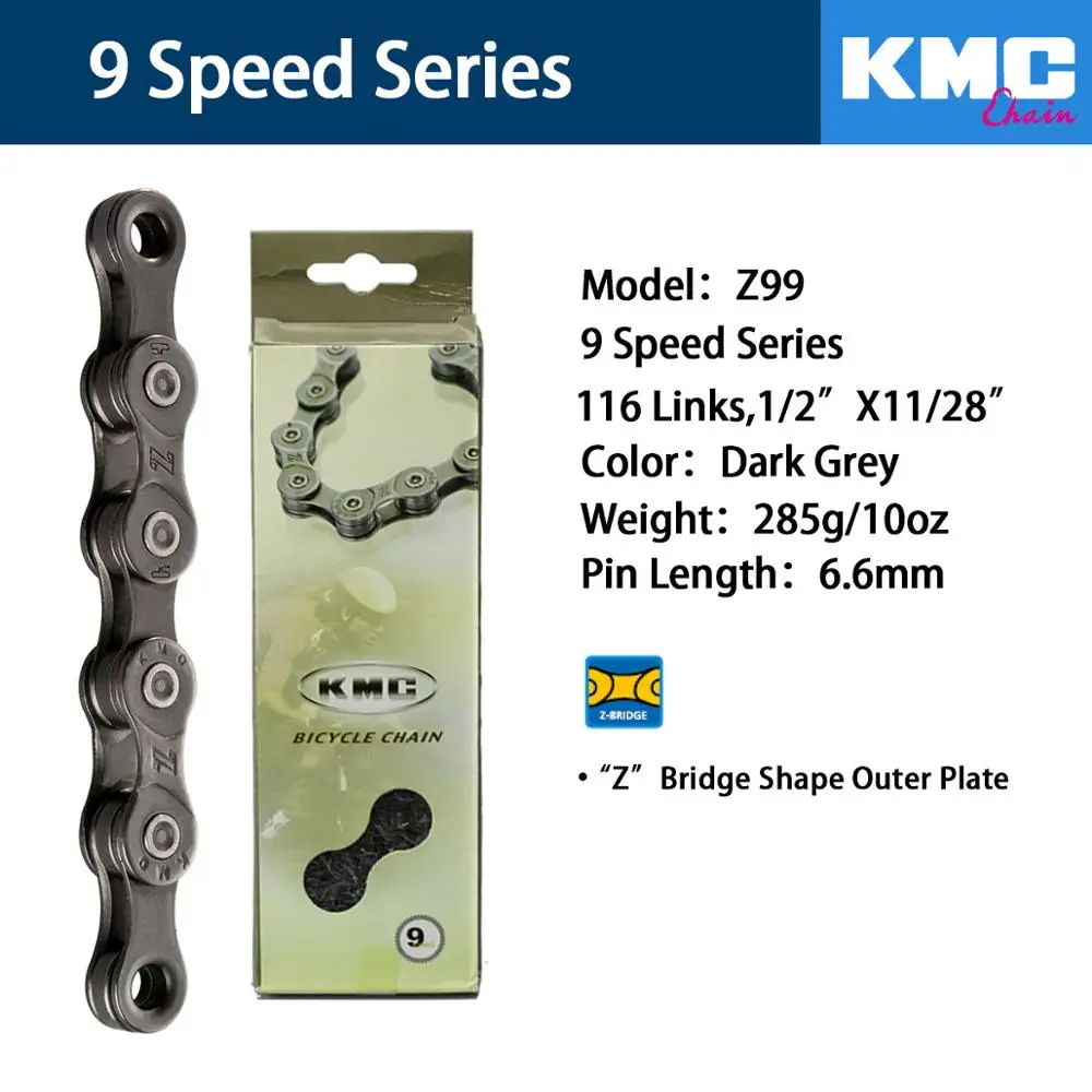 ZTTO Mountain MTB Bike Chain-9 Speed in Gold Glossy Cycling Chain 116 Link 283g