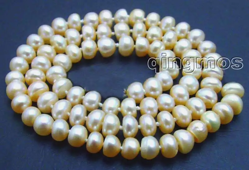 

SALE 6-7mm high quality Pink Freshwater pearl Loose Beads 14"-los534 Wholesale/retail Free shipping