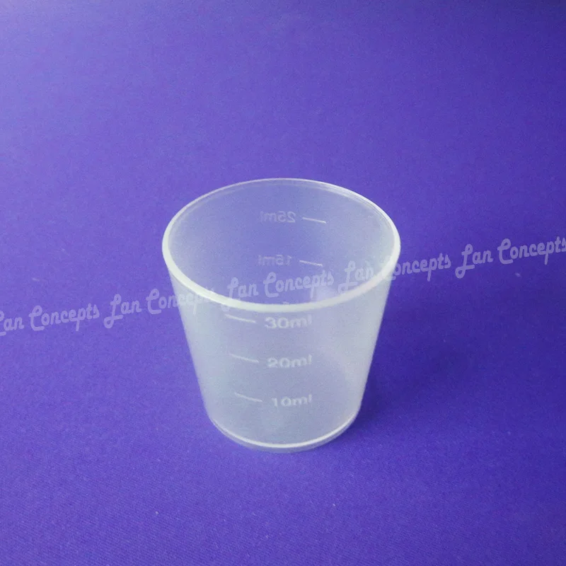 100 шт/партия 30 мл Пластиковые мерные стаканчики PP мерная чашка с чешуями для приготовления выпечки инструмент-просвечивание