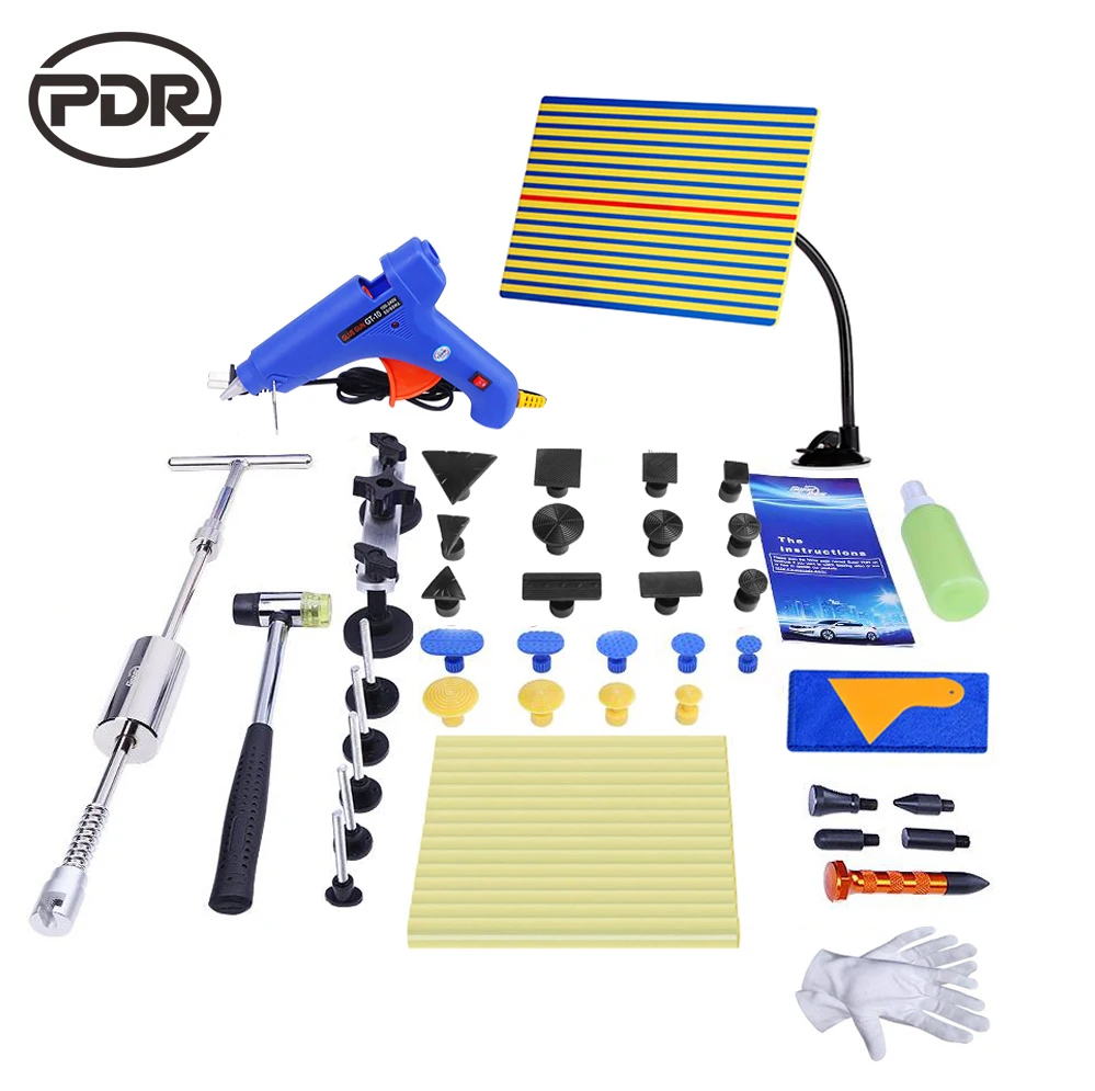

PDR Tools For Car dent Repair tool Kit Slide hammer dent lifter yellow line Reflector Removal Dent Lifter hand Tool Set