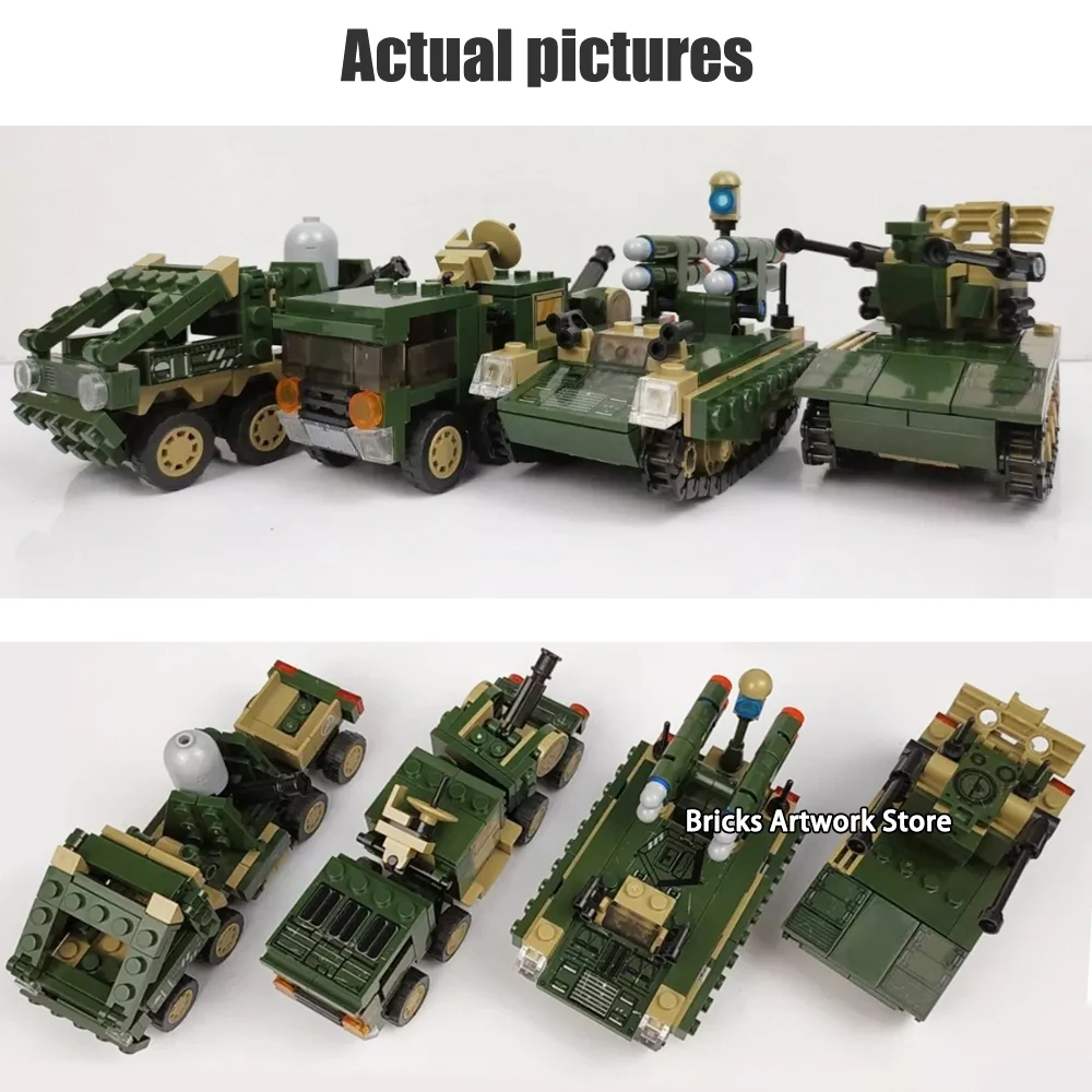 Fit Creator Military 4 в 1 Набор военный полевой армейский бронированный автомобиль