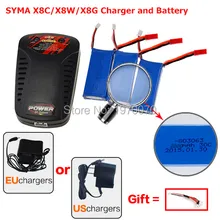SYMA X8C X8W X8G HQ H899 Pièce De Rechange RC Quadcopter 3×7.4 V 2000 mAh Batteries + UE/US Plug équilibre Chargeur drone accessoires
