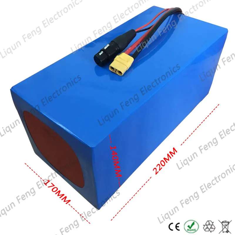 FreeCustoms Tax 60V 30AH 3000W батарея для электрического велосипеда со встроенным