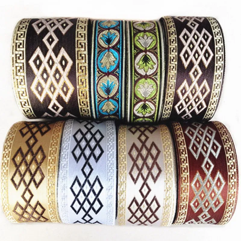 

1M Vintage Ethnic Embroidery Lace Ribbon Trim DIY Clothes Bag Accessories Embroidered Fabric Webbing HB32
