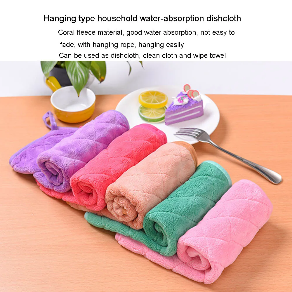 Super Absorbent Cloth Double sided Coral Velvet Kitchen towels Car Cleaning Cloth Household