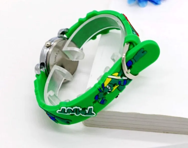 Лидер продаж г. Новые модные подростковые мутантные Черепашки-ниндзя 3D Детские часы силиконовые Мультяшные детские спортивные часы кварцевые часы для мальчиков Relogios