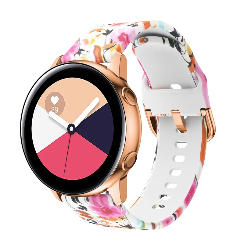 20 мм ремешок для часов Amazfit Bip Correa мягкий спортивный силиконовый сменный Браслет для samsung Galaxy Watch Active