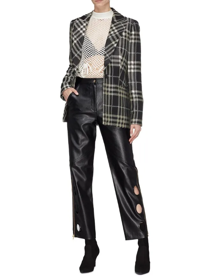 

2019 new arrive Checked Jacquard Blazer suit jacket