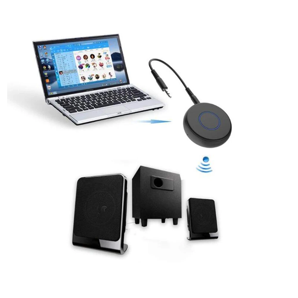 Bluetooth 5 0 wireless audio Transmitter Music Stereo 3 5mm jack Sender Dongle Adapter For car audio amplifiers headphones TV PC