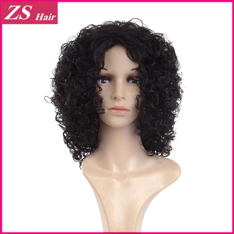 

Queen Hair 1PC Natural Synthetic Afro Kinky Curl Black Hair Wig For African American Women Heat Resistant Free Shipping