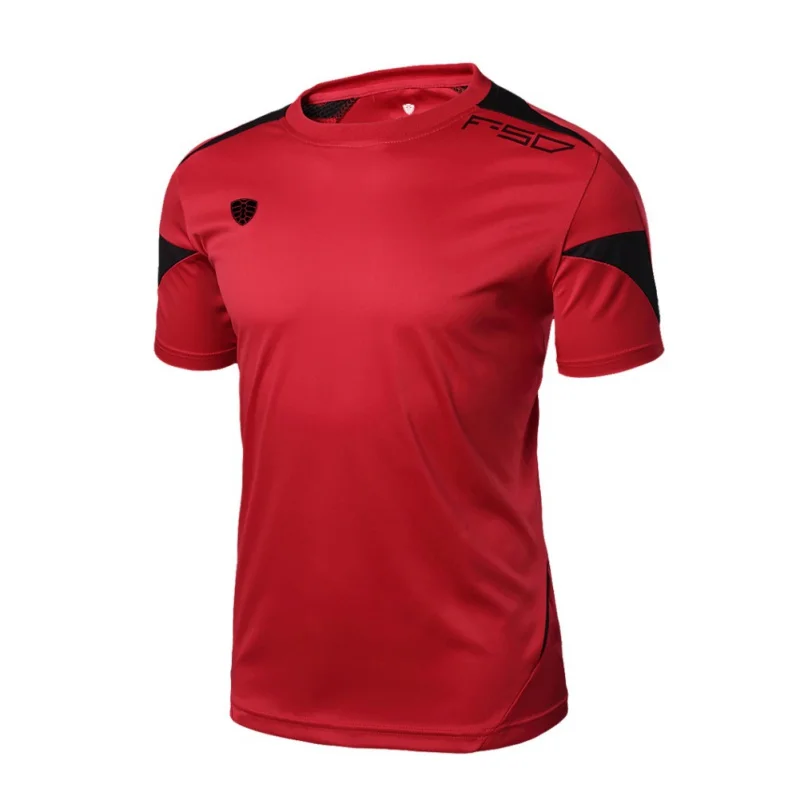 Мужская одноцветная быстросохнущая футболка с коротким рукавом для бега, спортивная одежда, Брендовые мужские впитывающие футболки, мужские топы