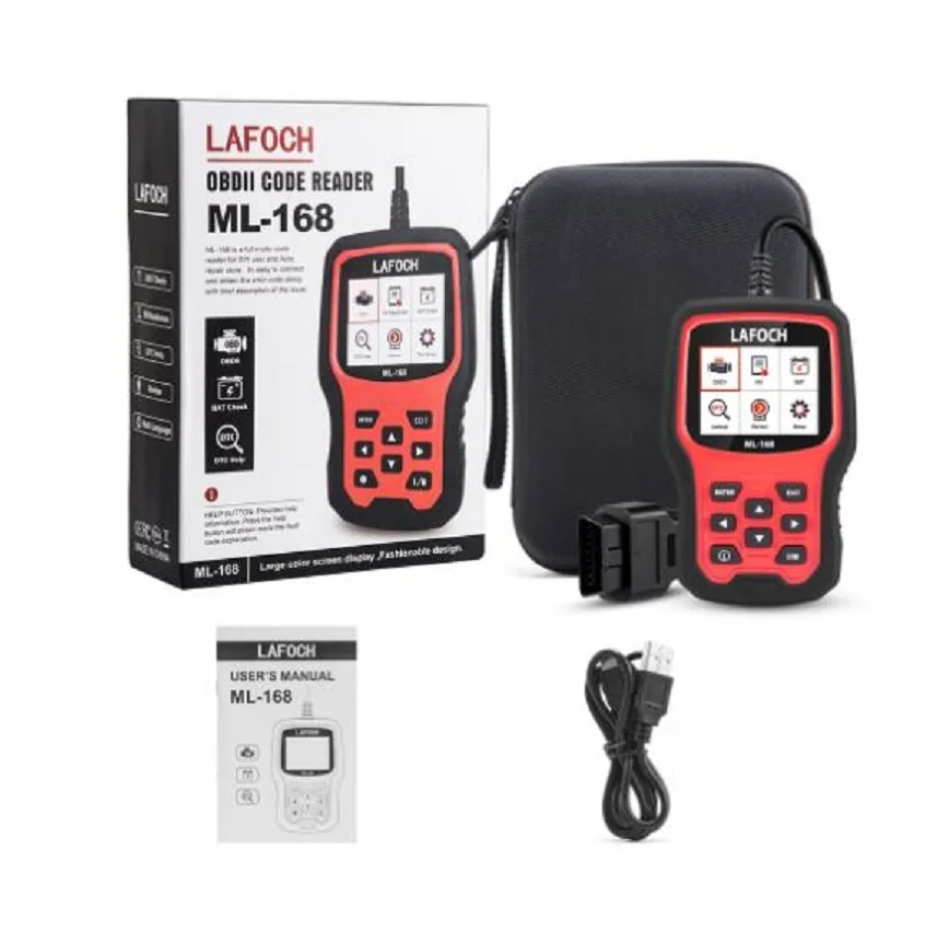 

Universal OBD Scanner Car Engine Code Reader Diagnostic Tool Multi-languages Universal odb Automotive Scanner ML-168