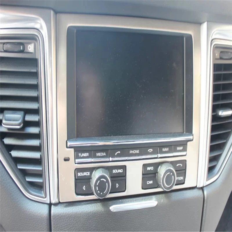 

Bbincar stainless steel console navigation display screen accessories moulding trim auto styling For Macan 2014 2015 2016 2017