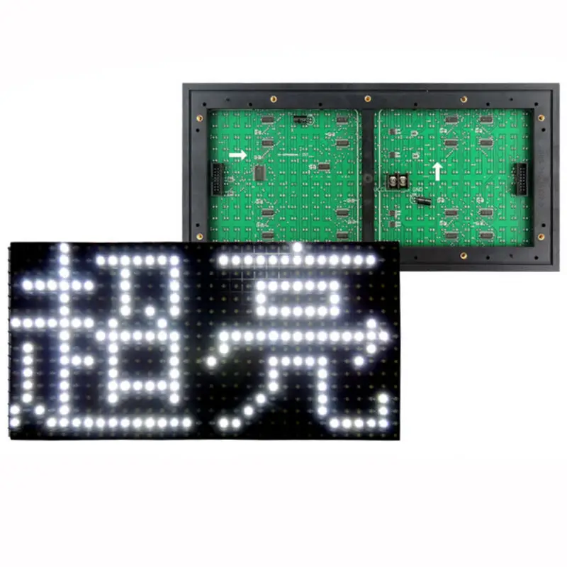 

White Color P10 320*160MM 32*16pixels Outdoor LED display module waterproof high brightness for scrolling text message led sign