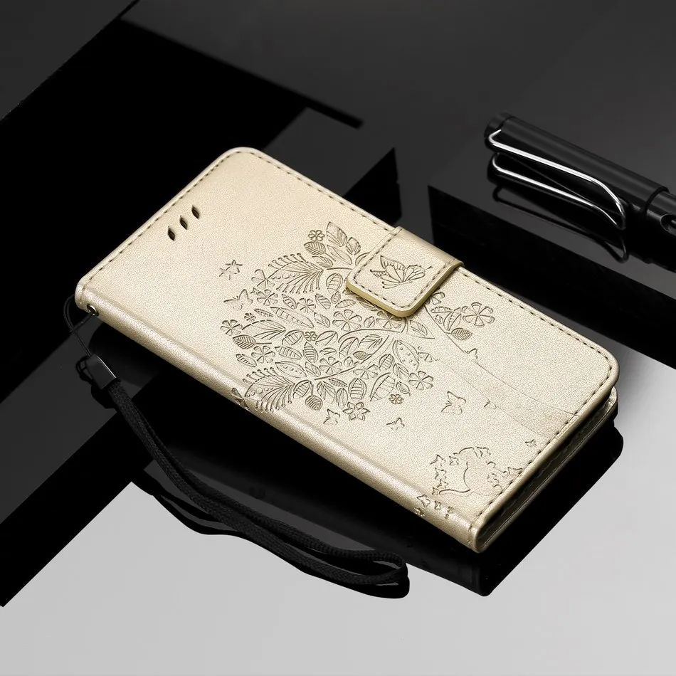 

Capa Lovely Tree Cat Golden Cover For Case Samsung A8S A10 A20 A30 A40 A70 M10 M20 S10E S10 5G Plus 6.7" 6.1" Leather Frame E06Z