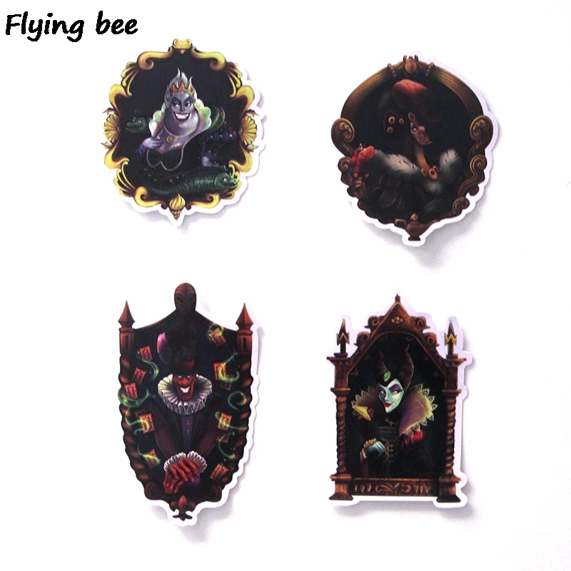 Flyingbee 17 шт. Maleficent Граффити стикер s для детей DIY багаж ноутбук скейтборд Автомобиль Велосипед телефон водонепроницаемый стикер X0134