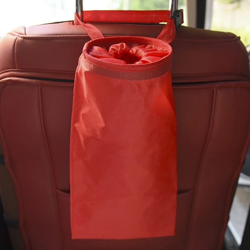

Auto Storage Bags Portable Car Dustbin Trash Garbage Dust Rubbish Bin Can Box Case Holder Seat Back Bag
