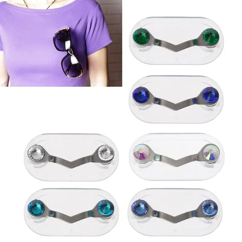 

Magnetic Stainless Steel Eyeglass Holder Eyewear Holder Safety Brooch For Reader