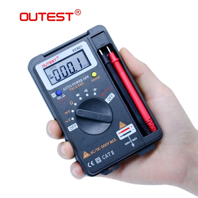 Koop OUTEST VC921 3 3 4 DMM Geïntegreerde Persoonlijke Handheld Pocket Mini Digitale Multimeter capaciteit weerstand frequentie tester