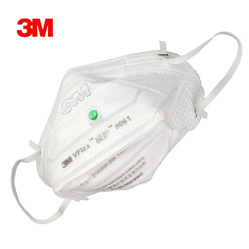 

10pcs 3M 9061 Mask Anti dust-masksPM 2.5mask Anti influenza non woven fabric folding filter mask Adult KN90 safety masks