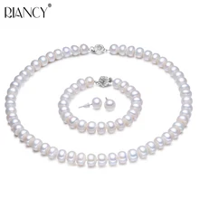 Pearl Jewelry Sets Real Genuine Natural Freshwater Jewelry Pearl Necklace Earring Bracelet For Women 925 sterling silver Gift Pearl Jewelry Sets Real Genuine Natural Freshwater Jewelry Pearl Necklace Earring Bracelet For Women 925 sterling silver Gift