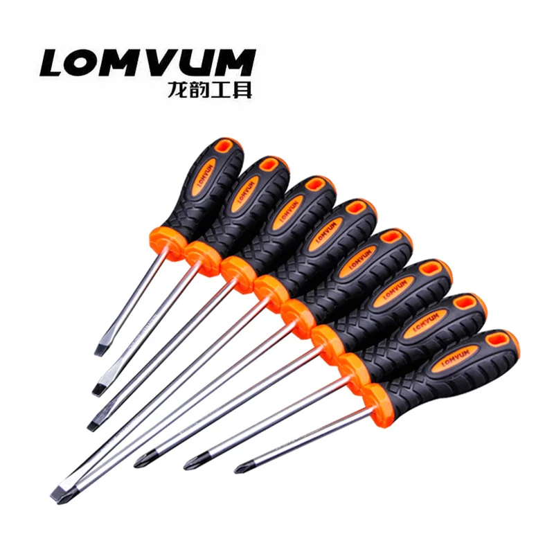 LOMVUM 6 дюймовый отвертка щелевой Набор отверток Phillips твердый дом