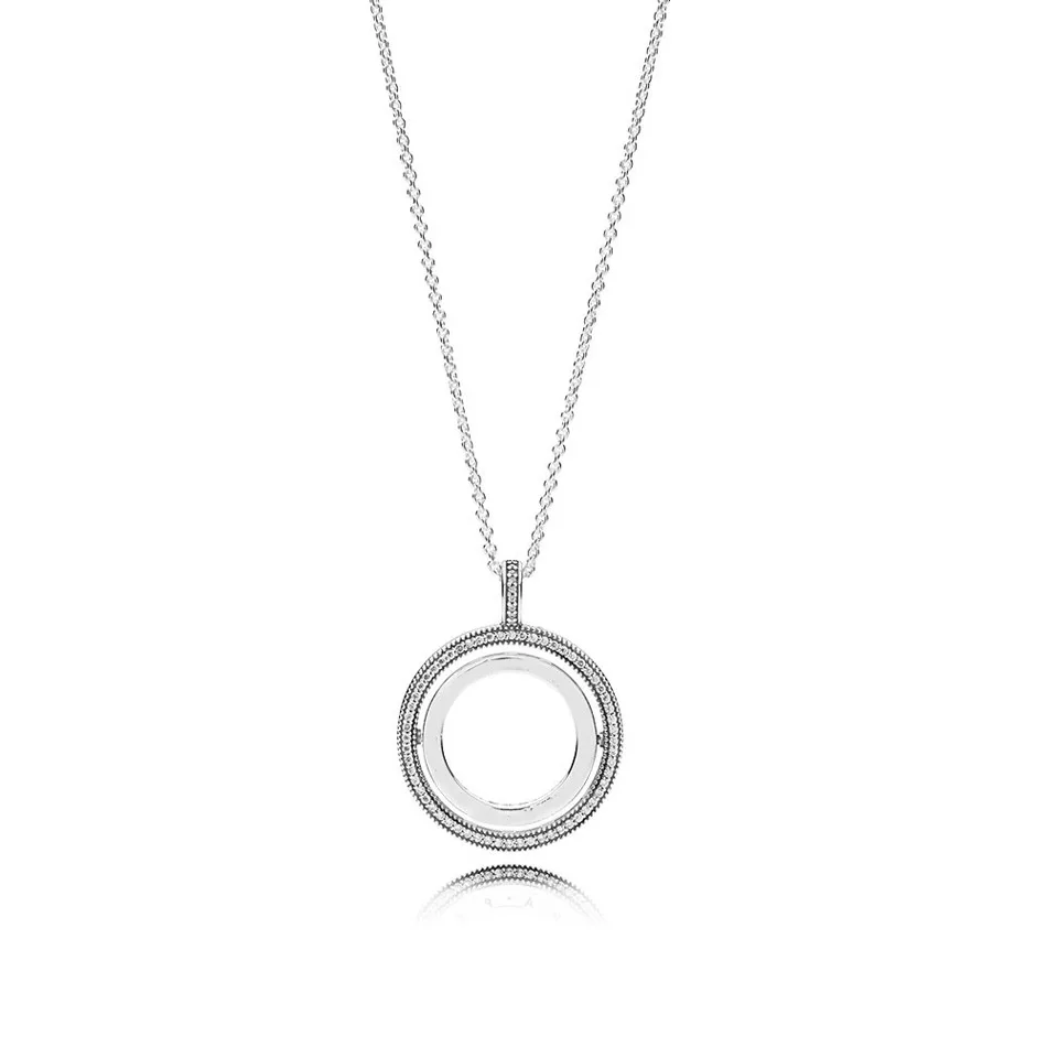 

925 Sterling Silver Necklace For Women Spinning Hearts of Signature Necklace Pendant & Chain Girl Gift fit Lady Jewelry