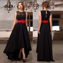 Borgoña Largo Hola Bajo Vestido Formal Negro Stain Tobillo-longitud Vestidos de Fiesta de Graduación Vestido de Botones Para Mujer Vestidos de Noche