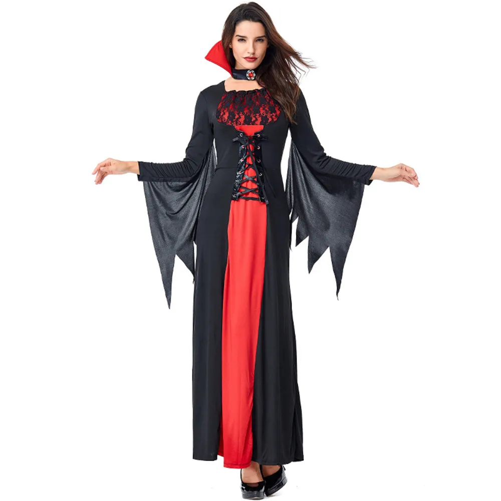 Sexy Vampire Costume Women Masquerade Party Cosplay Gothic Halloween Dress Vampire Role Play Clothing Witch - Halloween Costume image 2