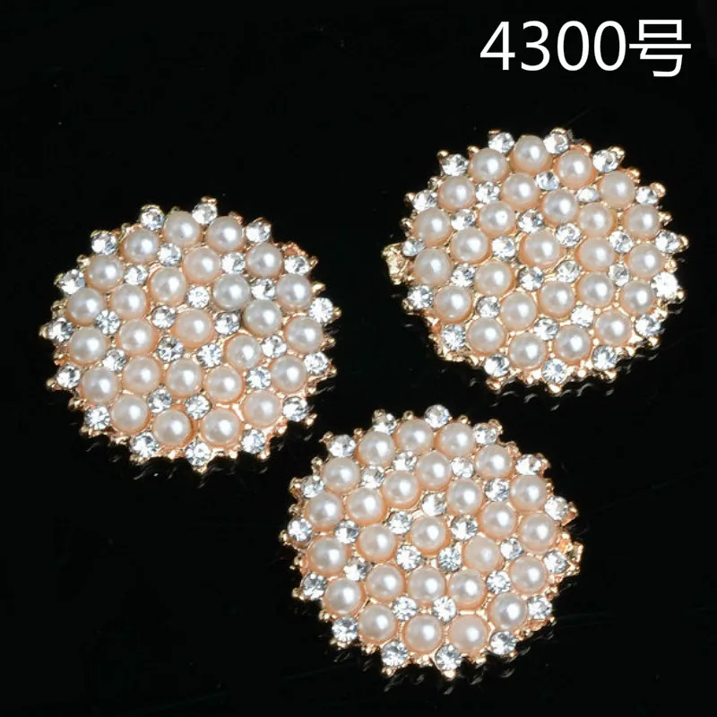 Charme para Casamento Liga Material Ouro Cor Imitação Pérola Cristal Redondo Faça Você Mesmo Jóias Acessórios Achados Atacado 50 Pçs 20mm 2 50 pçs 20mm liga material ouro cor
