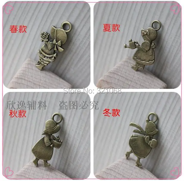 Подвесная головка на молнии бронзового цвета размер 3 см 40 шт./лот|zippers pendant|zipper