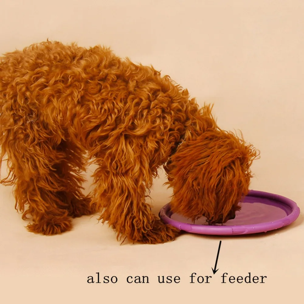 1 Pc التفاعلية لعب مضغ للكلاب المقاومة دغة لينة المطاط جرو الحيوانات الأليفة لعبة للكلاب منتجات تدريب الحيوانات الأليفة الكلب Frisbie تحلق أقراص